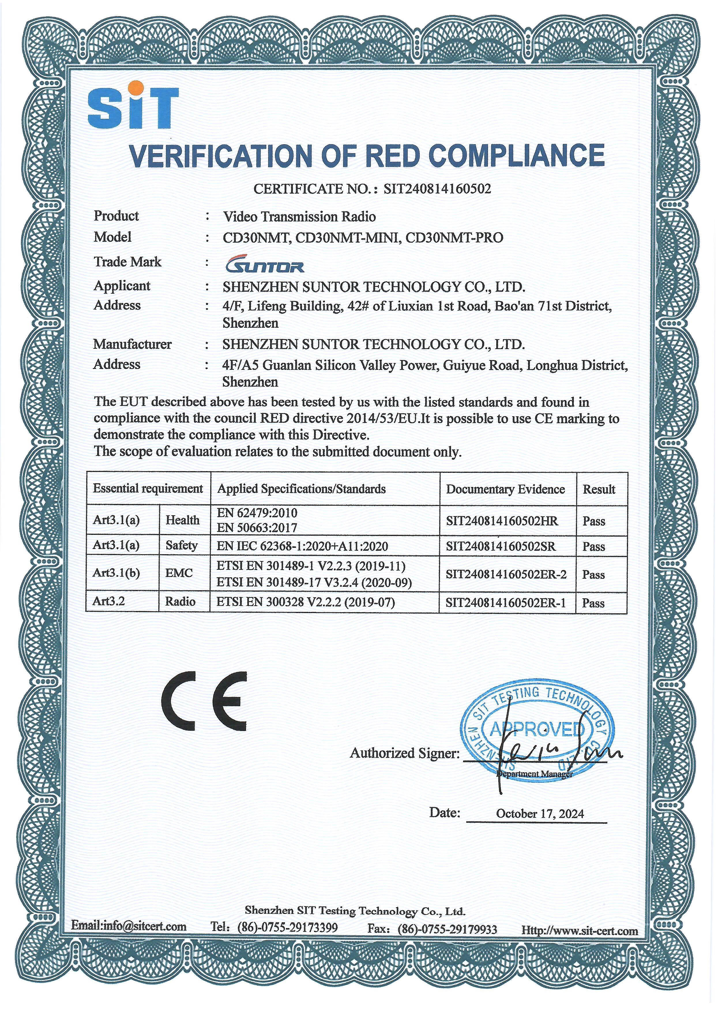 CE certification